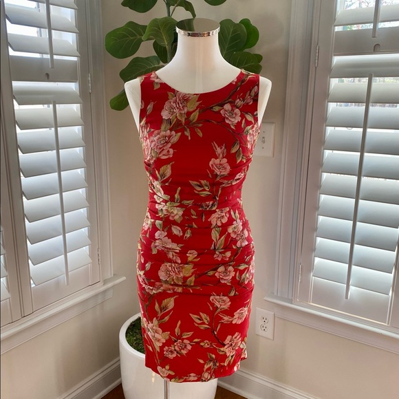 Dolce & gabbana red cherry blossom floral dress size 38 /2 - Picture 6 of 10